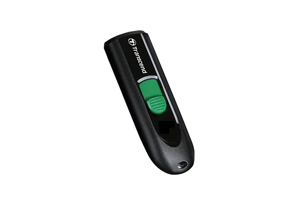 91001132_4086988959 TRANSCEND 64GB JF790 USB C (5Gpbs) CAPLESS FLASH DRIVE - BLACK AND GREEN - Image 1