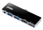 ATEN Dock; USB-C 5-in-1 Travel Dock with Power Pass-Through - 1 x audio port; 2 x USB Type-A ports; 1 x HDMI; 1 x USB-C - Image 4