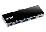 ATEN Dock; USB-C 5-in-1 Travel Dock with Power Pass-Through - 1 x audio port; 2 x USB Type-A ports; 1 x HDMI; 1 x USB-C - Image 3
