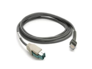 Zebra Cable – Shielded USB: Power Plus Connector; 7ft. (2.1m); Straight; 12V Zebra Cable - Shielded USB: Power Plus Connector; 7ft. (2.1m); Straight; 12V - Image 1