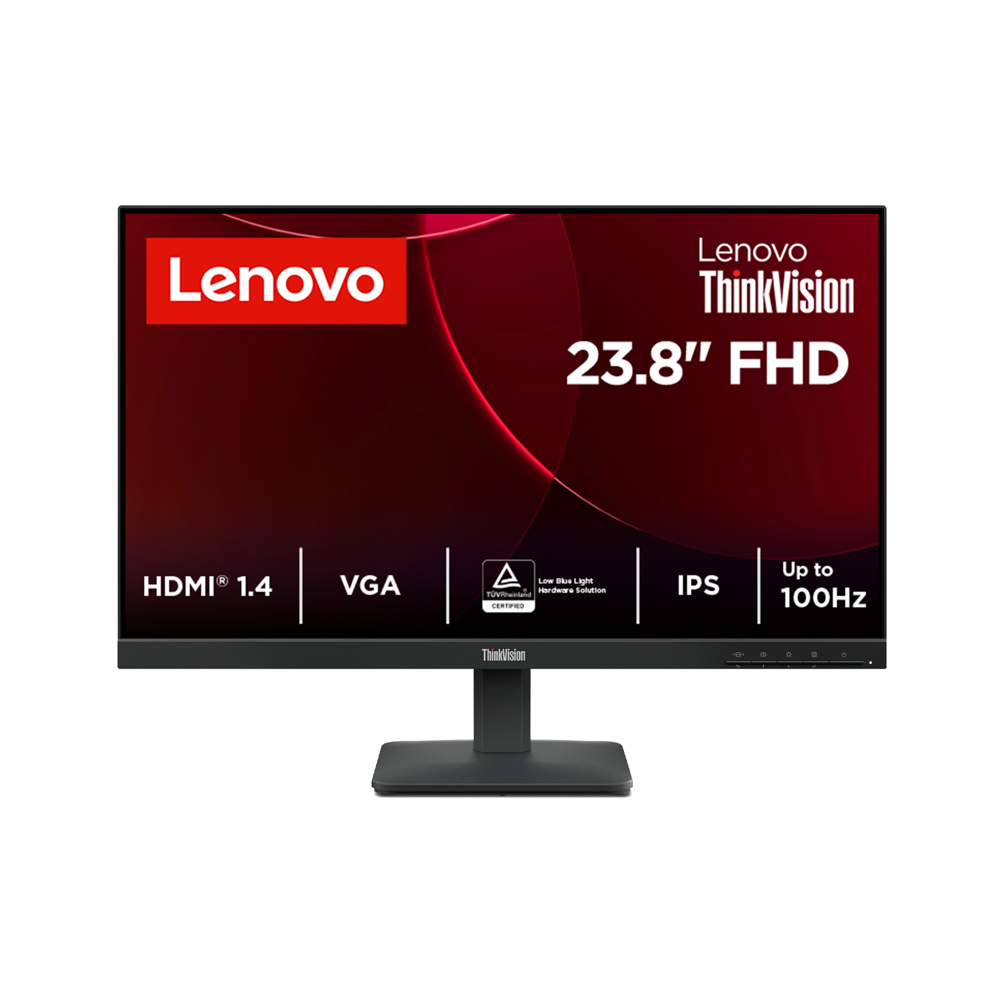 LENOVO ThinkVision S24-4e|24” FHD IPS|100hz|Internal Power Supply|1xHDMI|1xVGA|HDMI Cable Incl|Tilt stand|BLACK|VESA MOUNT LENOVO ThinkVision S24-4e|24'' FHD IPS|100hz|Internal Power Supply|1xHDMI|1xVGA|HDMI Cable Incl|Tilt stand|BLACK|VESA MOUNT - Image 1