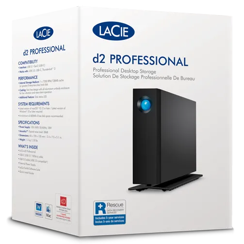 96083847_1727625979 LaCie D2 Professional 20TB USB-C External Desktop HDD - Image 1