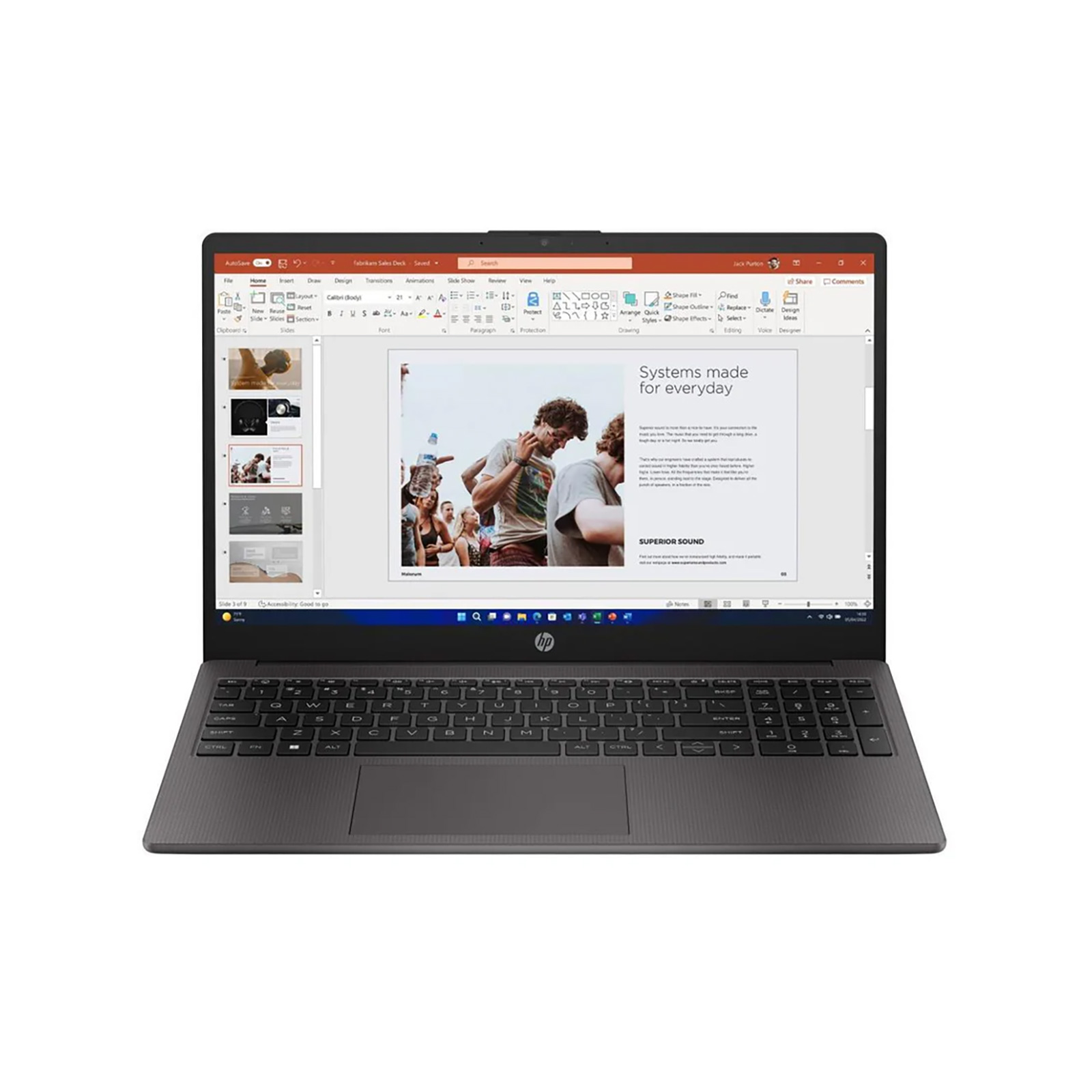 AD1J7ET_cd00 HP 250 G10 15.6" FHD N100 8GB 256GB Win 11 Home Dark Ash Notebook - Image 1