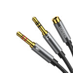 UGREEN 3.5mm Female to 2 Male Audio Cable Aluminum Case (Black) - Image 2