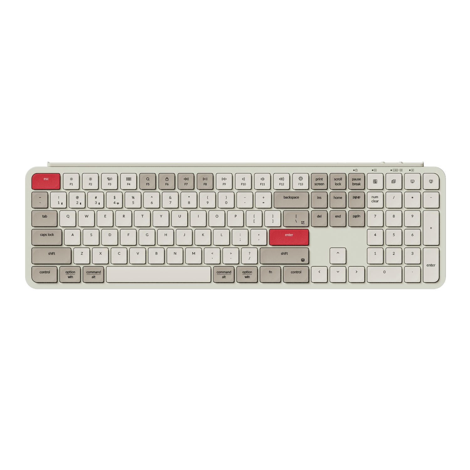 B6P-K13_Keychron-B6-Pro-Ultra-Slim-100-Wireless-Keyboard-–-Retro-Red Keychron B6 Pro Ultra-Slim 100% Wireless Keyboard - Retro Red - Image 1