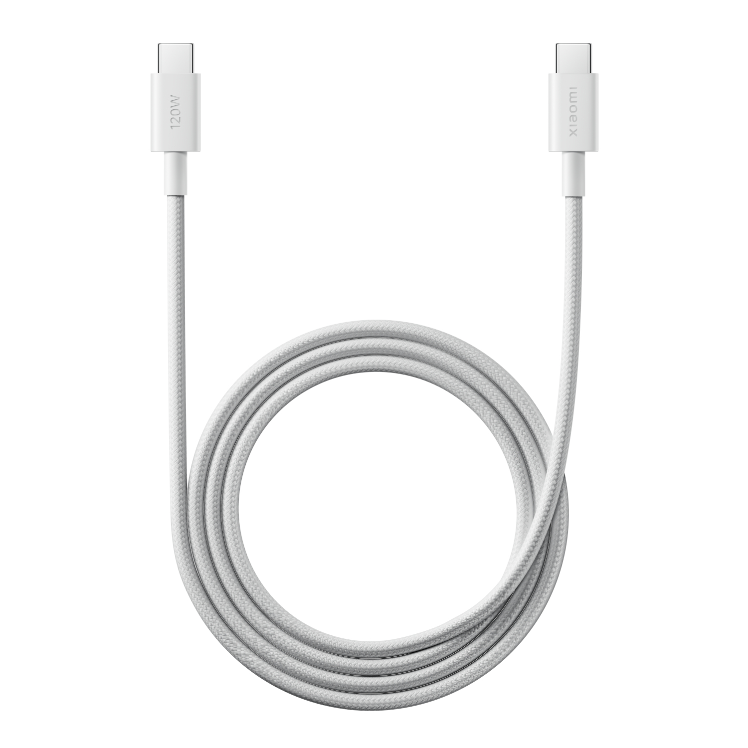 BHR087KGL_Xiaomi-6A-Braided-USB-Type-C-to-USB-Type-C-Cable-1m-White_wr_01 Xiaomi 6A Braided USB-C to USB-C Cable - 1m - Image 1