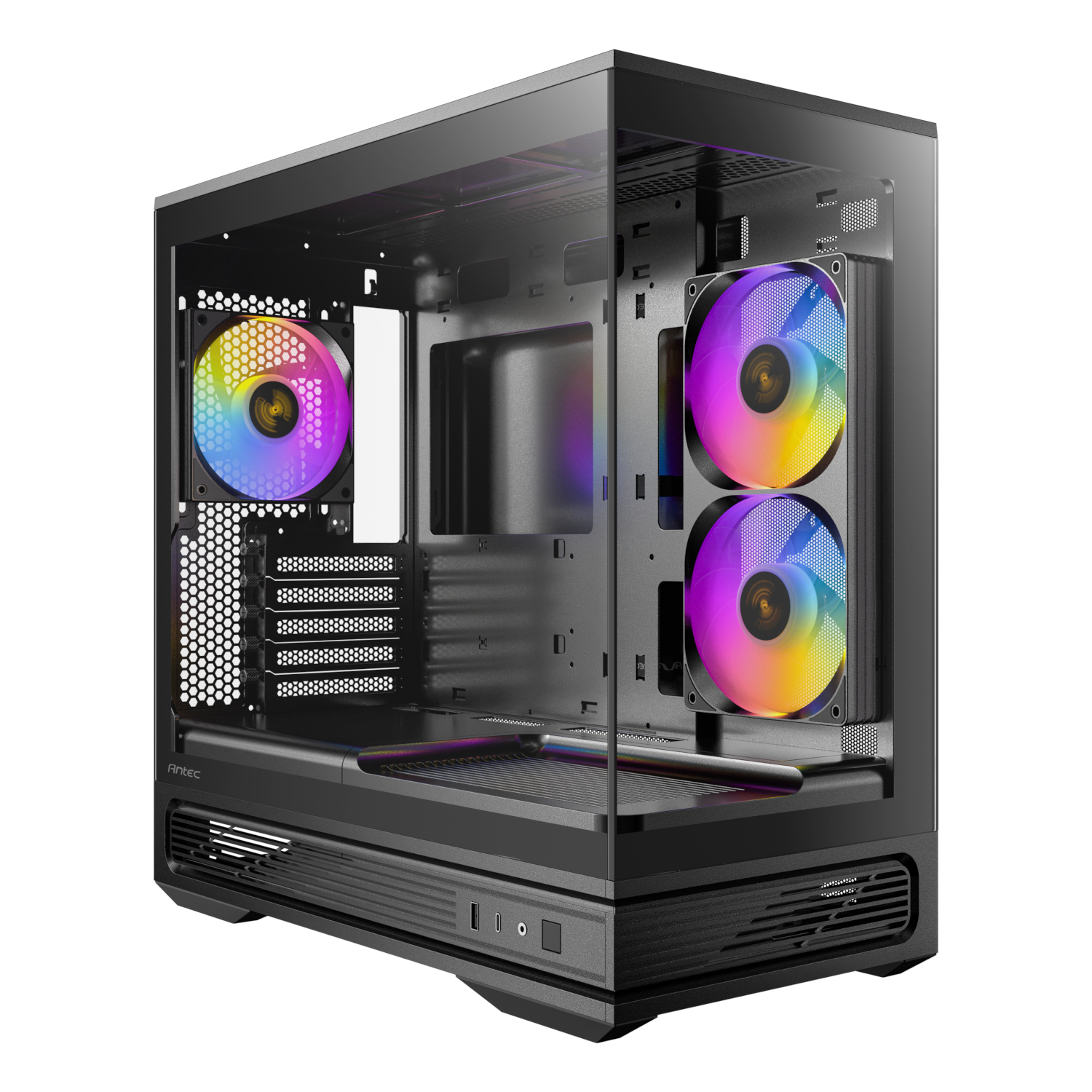 C2M-ARGB-B_Antec-C2M-ARGB-Compact-Micro-ATX-Gaming-Chassis-–-Black_wr_01a Antec C2M ARGB Micro-ATX | ITX ARGB Mini-Tower Gaming Chassis Type-C - Black - Image 1