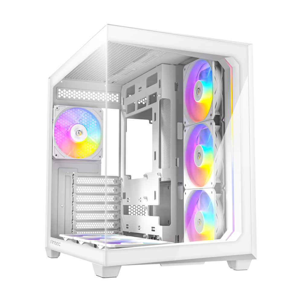 C5-ARGB-W_wr_02 Antec C5 ARGB ATX | Micro-ATX | ITX ARGB Dual Chamber Mid-Tower Gaming Chassis - White - Image 1