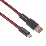 Keychron Premium Coiled Aviator Cable - Red (Straight) - Image 2