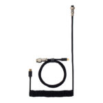 Keychron Coiled Aviator Cable - Black (Straight) - Image 2
