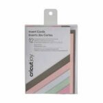 2007257 - Cricut Joy Insert Cards 12-Pack (Pastel) 10.8x14cm; 12 Gray cards; 12 inserts (3 of each color) in Tulip, Powder Blue, Whispering Blue, Lavender; 12 White envelopes; Dimensions: Cards 4.25 in x 5.5 in (10.8 cm x 14 cm), Inserts 4 in x 5.25 in (10.2 cm x 13.3 cm), Envelopes 4.4 in x 5.75 in (11.1 cm x 14.6 cm); Create vibrant two-tone greeting cards without the mess or hassle of glue; Easy to cut with specialized Cricut Joy™ Card Mat (sold separately); For Cricut Joy™