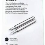 2007457 - Cricut Explore/Maker Fine-Point Replacement Blades 2-Pack; 2 Fine-Point Replacement Blades; Designed to cut a wide variety of materials, this durable blade delivers precision cuts at a great price; For Cricut Maker® and Cricut Explore® family machines; Requires Premium Fine-Point Blade Housing (sold separately)