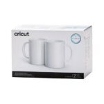 2007823 - Cricut Ceramic Mug Blank 440ml 2 Pack (White); 2 Infusible Ink™ compatible* mug blanks 15 oz / 440 ml in White - *Sublimation compatible; Smooth, straight walls for flawless transfers; Dishwasher & microwave safe; Includes ready-to-gift box for any occasion; For use with Cricut Mug Press™ & Infusible Ink products (sold separately)