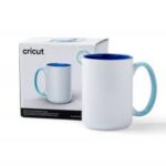2009394 - Cricut Beveled Ceramic Mug Blank 1pc 425 ml Ocean; 1 Infusible Ink™ compatible* mug blank 15 oz / 425 ml; Bold pop of color; Smooth, straight pressing area for flawless transfers; Dishwasher & microwave safe; For use with Cricut Mug Press™ & Infusible Ink products (sold separately); Includes 1 ready-to-gift box for any occasion
