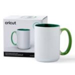 2009395 - Cricut Beveled Ceramic Mug Blank Forest 1pc 425 ml; 1 Infusible Ink™ compatible* mug blank 15 oz / 425 ml; Bold pop of color; Smooth, straight pressing area for flawless transfers; Dishwasher & microwave safe; For use with Cricut Mug Press™ & Infusible Ink products (sold separately); Includes 1 ready-to-gift box for any occasion