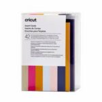 2009464 - Cricut Insert Cards Sensei R10 8.9x12.4cm 42-Pack; 42 R10 Cards (14 of each color) in Twilight, Tulip, Powder Blue; 42 Inserts (14 of each color) in Mustard, Party Pink, Khaki; 42 White Envelopes; Dimensions: R10 Cards 3.5 in x 4.9 in (8.9cm x 12.4 cm), Inserts 3.25 in x 4.6 in (8.2 cm x 11.7 cm), Envelopes 3.6 in x 5.1 in (9.2 cm x 13 cm); Create vibrant two-tone greeting cards without the mess or hassle of glue; Easy to cut with Cricut Joy™ Card Mat or Cricut Card Mat (sold separately); For Cricut Joy™ and Cricut Explore® and Cricut Maker® machines
