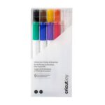 2009978 - Cricut Joy Watercolor Markers 9pc 1.0mm; 8 Watercolor Markers (1.0 mm) in Green, Blue, Purple, Red, Black, Brown, Yellow, Orange; 1 Water Brush (4.0 mm); Create freehand watercolor effects with included Water Brush; For best results, use with 140 lb (300 gsm) Cricut Watercolor Cards or watercolor paper; For Cricut Joy™ cutting machines; Water-based, acid-free, nontoxic; conforms to ASTM D-4236