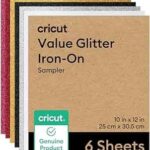 2012074 - Cricut Value Glitter Iron-On; Party Sampler - 25.4 cm x 30.5 cm (6 pack)