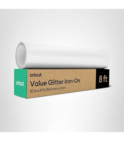 CC-2012076 2012076 - Cricut Value Glitter Iron-On 25.4 x 2.4m Silver - Image 1