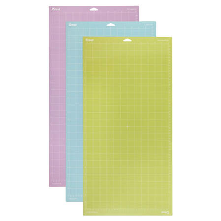 CC-3PACK-MATS-30X60 2003847 - Cricut Explore/Maker LightGrip-StandardGrip-StrongGrip Machine Mat (30x60cm) 3-pack; Cut all the essentials, from delicate paper to heavier specialty materials; Formulated for best possible adhesion and longest life; For Cricut Maker® and Cricut Explore® cutting machines - Image 1