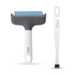 2003923 - Cricut Applicator and Remover Set; Enjoy flawless fabric application and removal for your sewing projects and extend the life of your cutting mat with this two-for-one toolset including a Brayer with a soft rubber roller to adhere fabric and a sturdy pair of broad-tip tweezers to remove fabric.