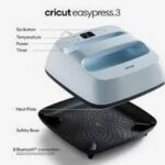 2009148 - Cricut EasyPress 3 9X9 (Zen Blue); 22.5x22.5cm size ideal for basic T-shirts, tote bags, pillows, aprons, and more; Connects to Cricut Heat™ app via Bluetooth® connection; Precise temperature control up to 400? (205°C); Advanced heat plate design with ceramic-coated surface; Compatible with major brands of iron-on (HTV), Infusible Ink™ and sublimation products