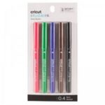 2006257 - Cricut Explore/Maker Infusible Ink Fine Point Pen Set 5-pack (Basics) 0.4mm; 5 fine point (0.4) Infusible Ink™ pens in Cardinal, Black, Ultraviolet, Tawny, Bright Green; Produces vibrant, pro-quality transfers that last a lifetime; Requires compatible Infusible Ink blank (sold separately) and Cricut EasyPress™ 2 or heat press that reaches 400°F (205°C); Transferred inks never flake, peel, fade, crack, or wrinkle