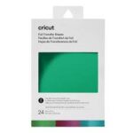 2008715 - Cricut Transfer Foil Sheets Sampler 10x15cm 24 sheets (Jewel); 24 sheets (3 colors, 8 each) 4" x 6" (10.1 cm x 15.2 cm) in Aqua, Purple, Emerald; Make your projects shine with stunning foil effects; Ideal for adding accents to cards, invitations, gift boxes & more; Optimized for Cricut Foil Transfer Tool; For Cricut Maker® & Cricut Explore® machines