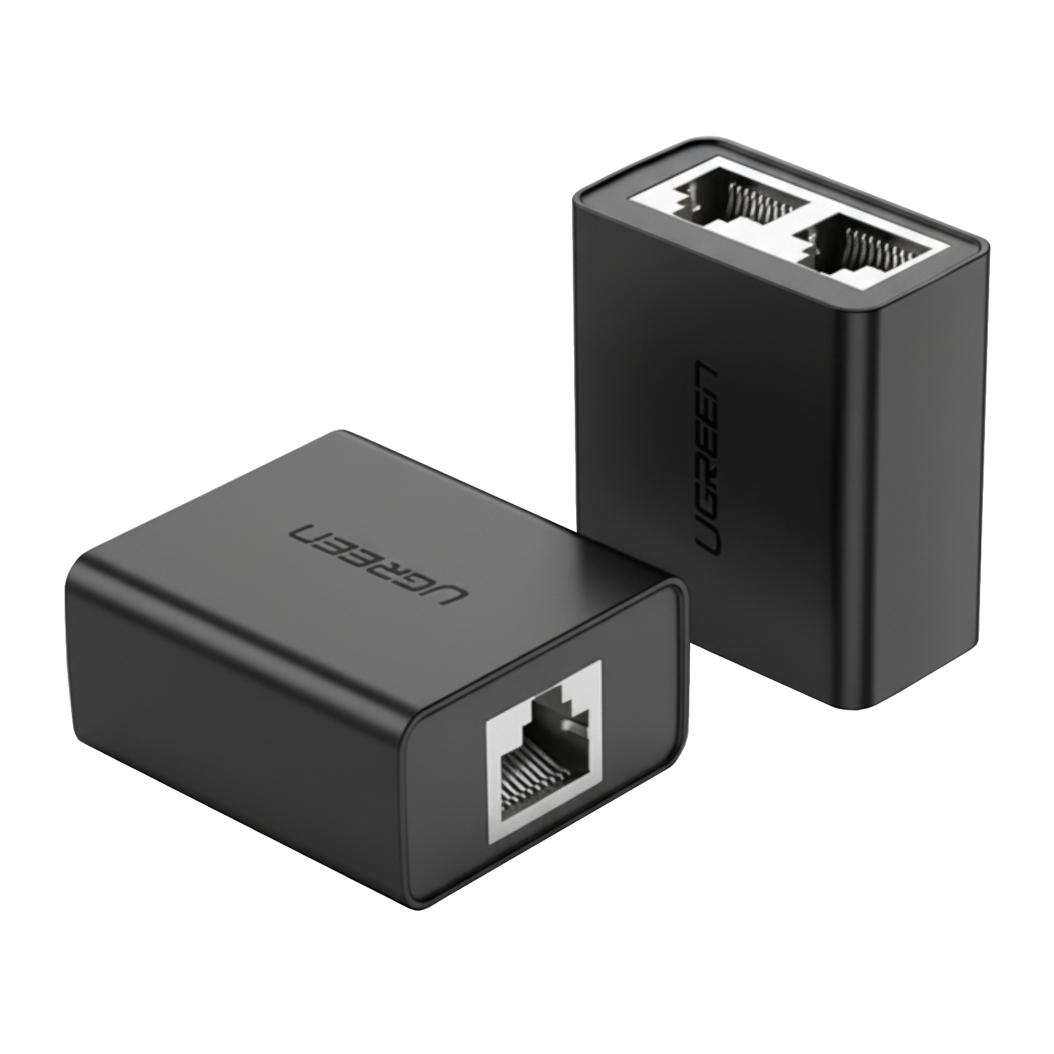 CM210-50923_UGREEN-RJ45-Splitter-Adapter-2-pack_wr_01 UGREEN RJ45 Splitter Adapter 2 Pack (Black) - Image 1