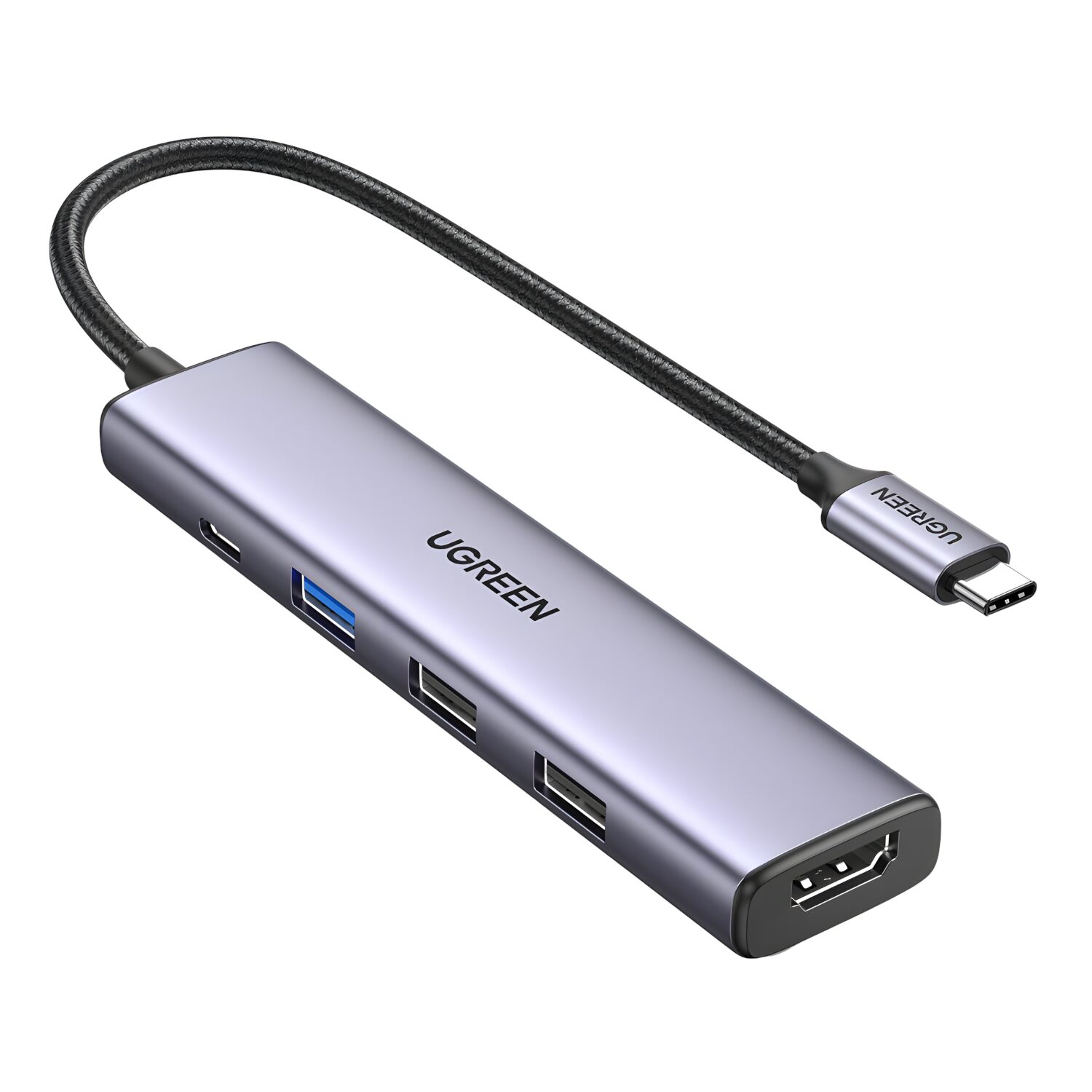 CM478-15495-wr-01 UGREEN USB-C To HDMI + 1xUSB3.0 A + 2xUSB2.0 A + PD Power Hub - Image 1