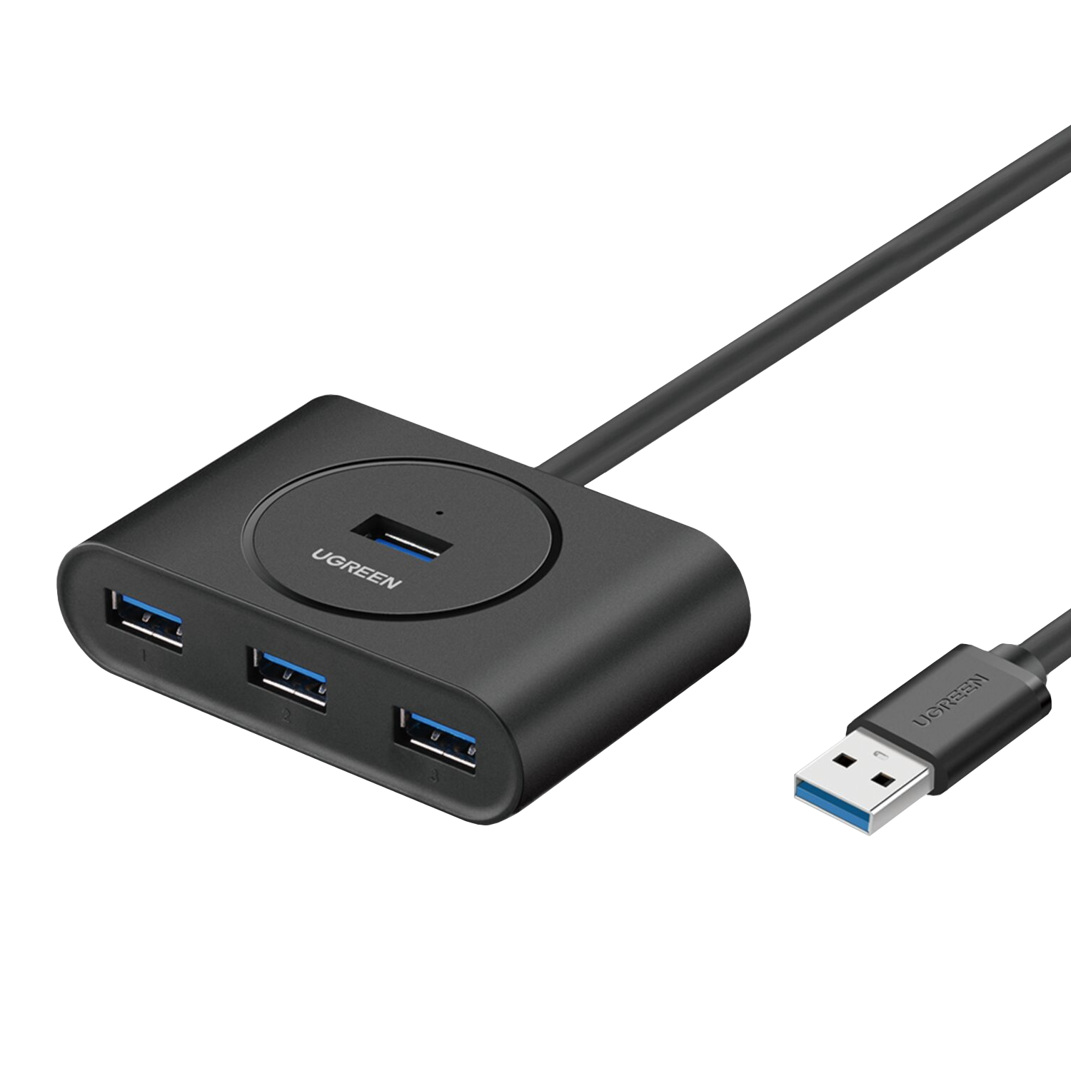 CR113-20290_UGREEN-4-Port-USB-3.0-Hub-with-Micro-USB_wr_01a UGREEN USB 3.0 Hub 0.5m (Black) - Image 1