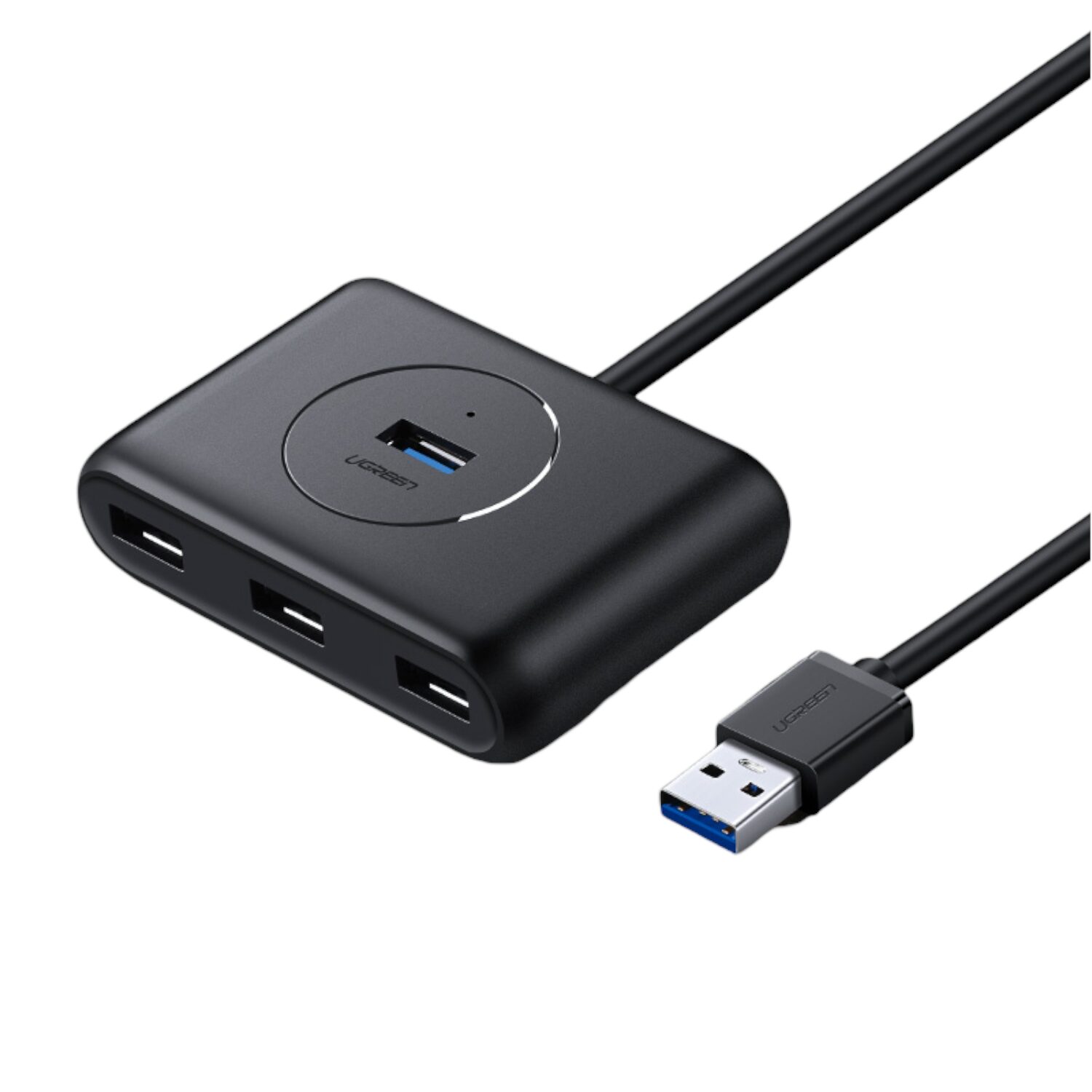 CR113-20291_UGREEN-4-Port-USB-3.0-Hub-with-Micro-USB-5Gbps-Data-Transfer-–-1m_wr_01 UGREEN USB 3.0 Hub 1m (Black) - Image 1