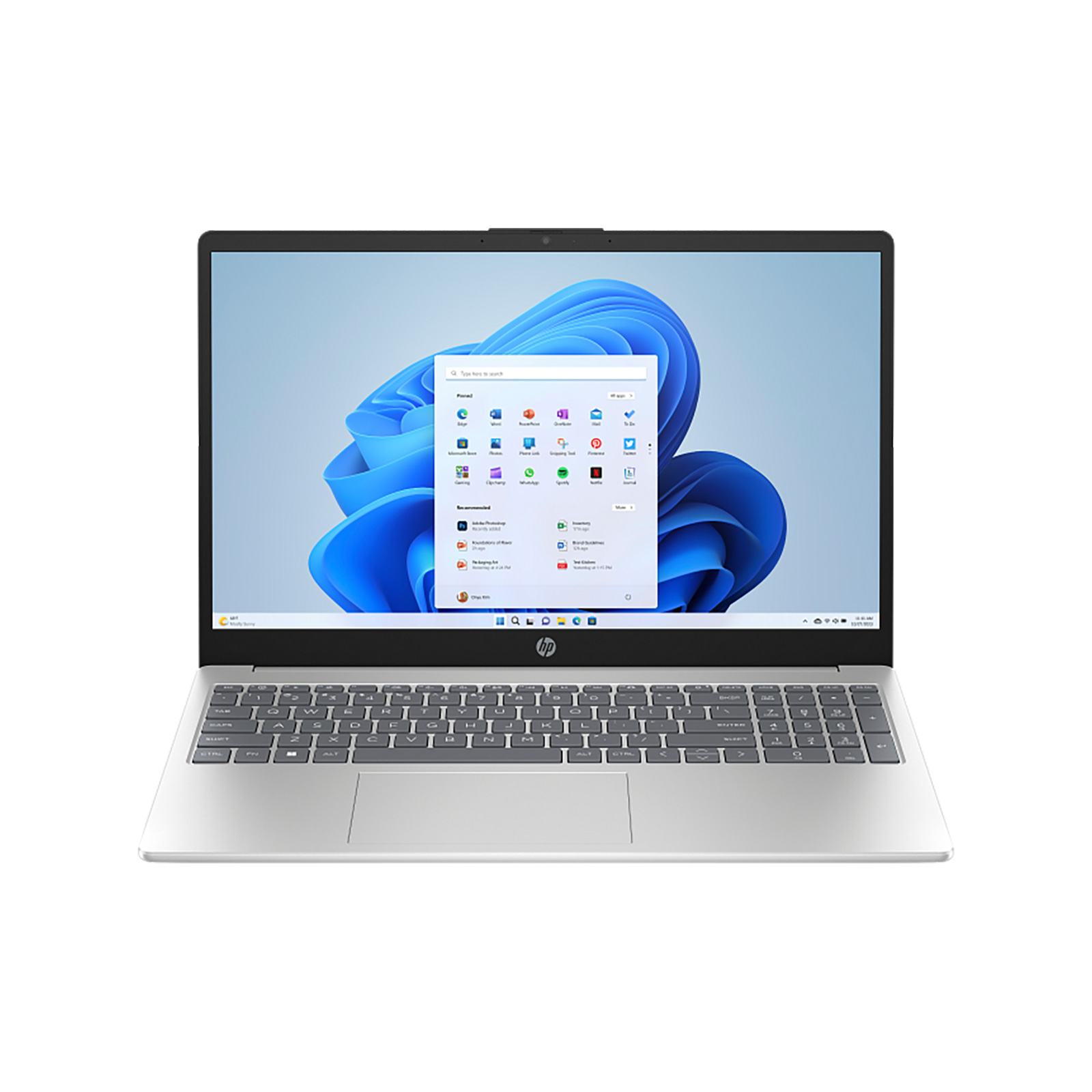 D6ZT0EA_60e4 HP 15S 15.6" FHD UltraSlim Core 7-150U 8GB 512GB Win 11 Home Silver Notebook - Image 1