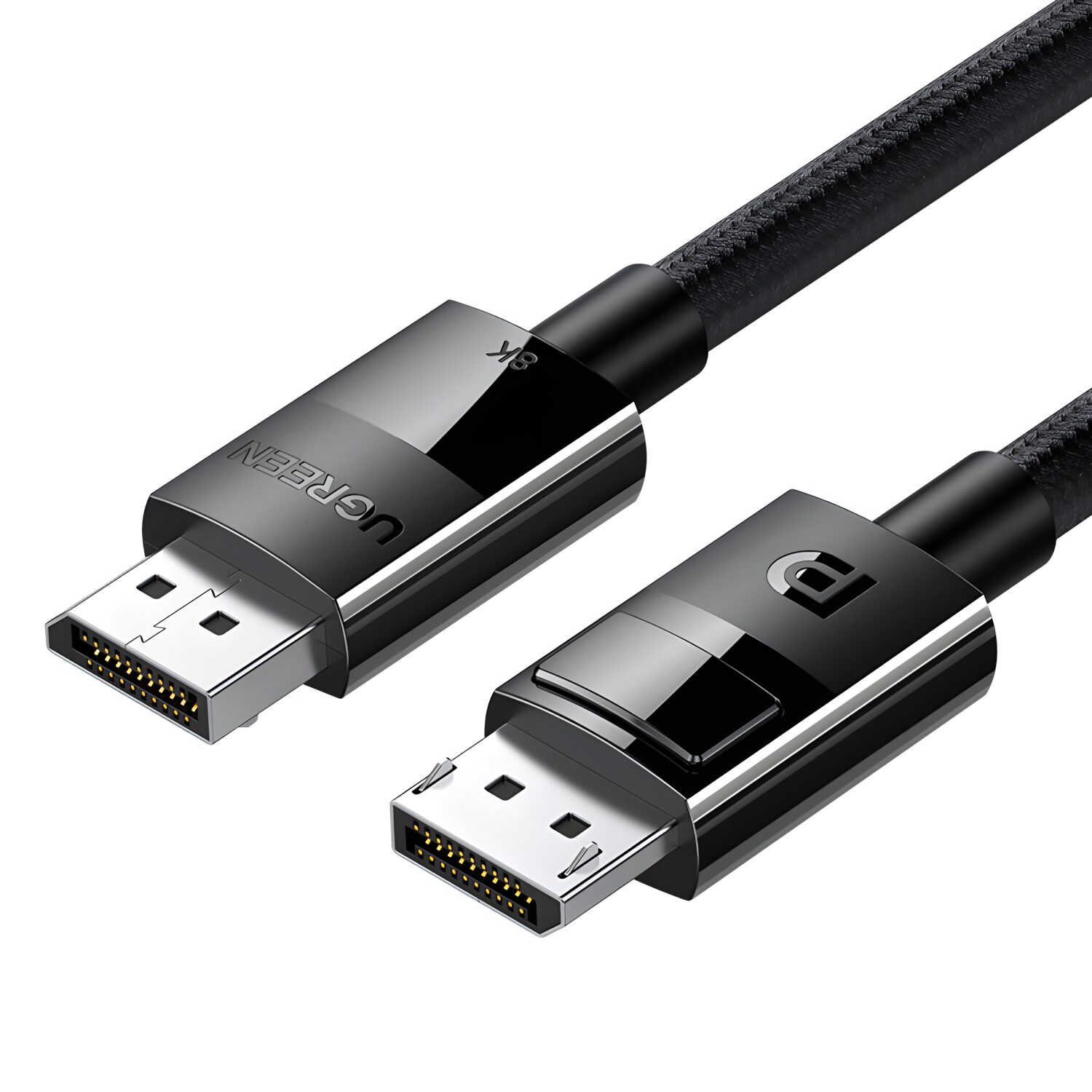 DP114-80392-WR-03 UGREEN DP 1.4 Male to Male Plastic Case Braided Cable 2m - Image 1
