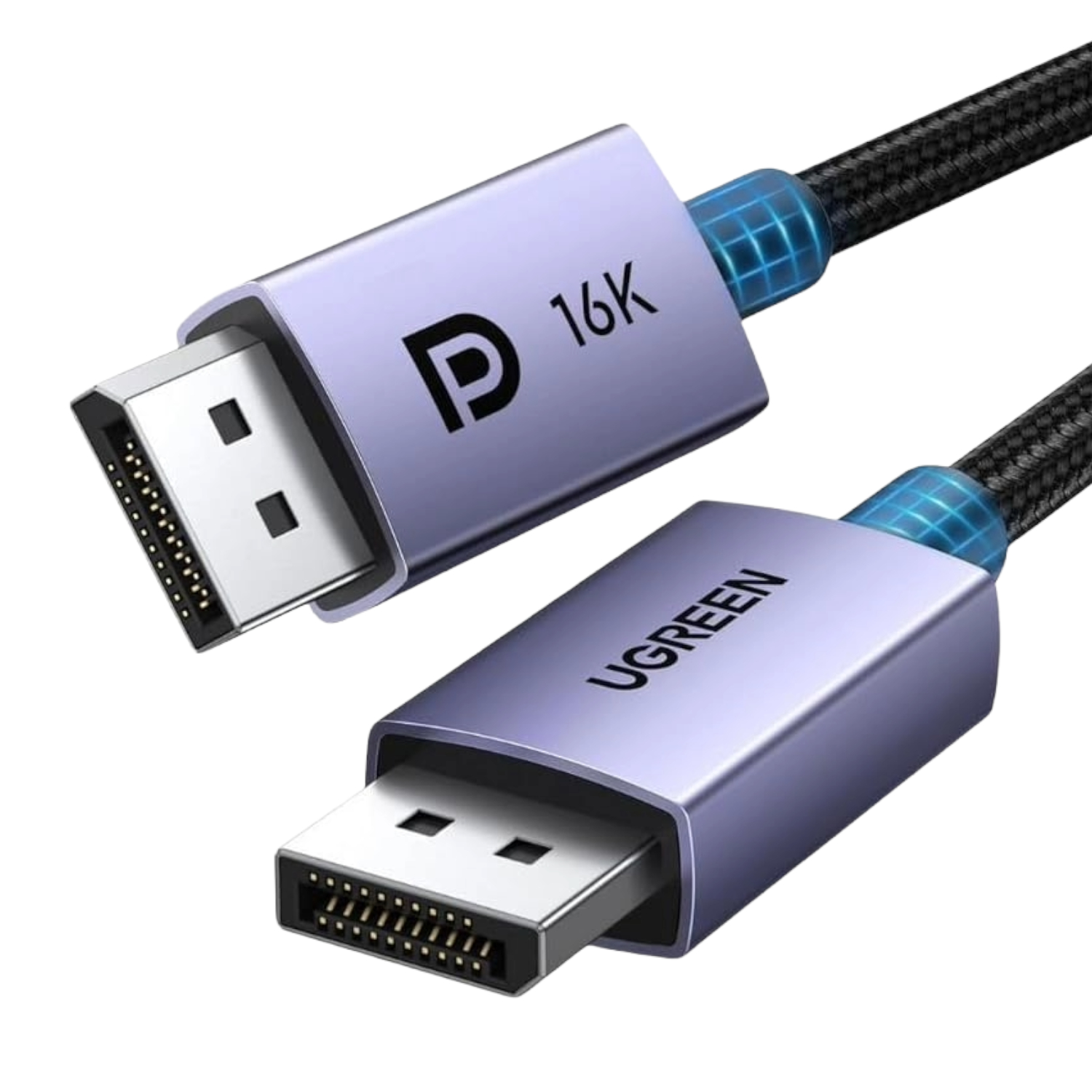 DP118-15383_-UGREEN-DisplayPort-2.1-Cable-1m-80Gbps_wr01 UGREEN DP2.1 Male to Male 16K Braided 1M Cable - Image 1