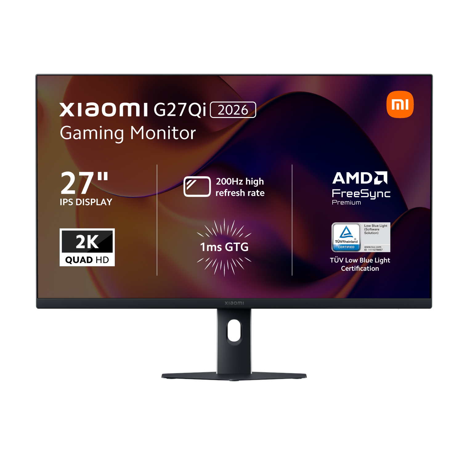 ELA6556EU_Xiaomi-G27Qi-2026-27-inch-2K-QHD-200Hz-IPS-Gaming-Monitor_wr_01a Xiaomi G27Qi 27" 2026 2K 1440p IPS Gaming Monitor (200Hz, 1ms,16:9, HDMI2.0/DP1.4, Audio, FreeSync Premium) - Image 1