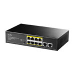 Cudy 8-Port Fast Ethernet 10/100M Unmanaged PoE+ Switch with 2 Gigabit Uplink Ports 120W - Desktop - Image 2