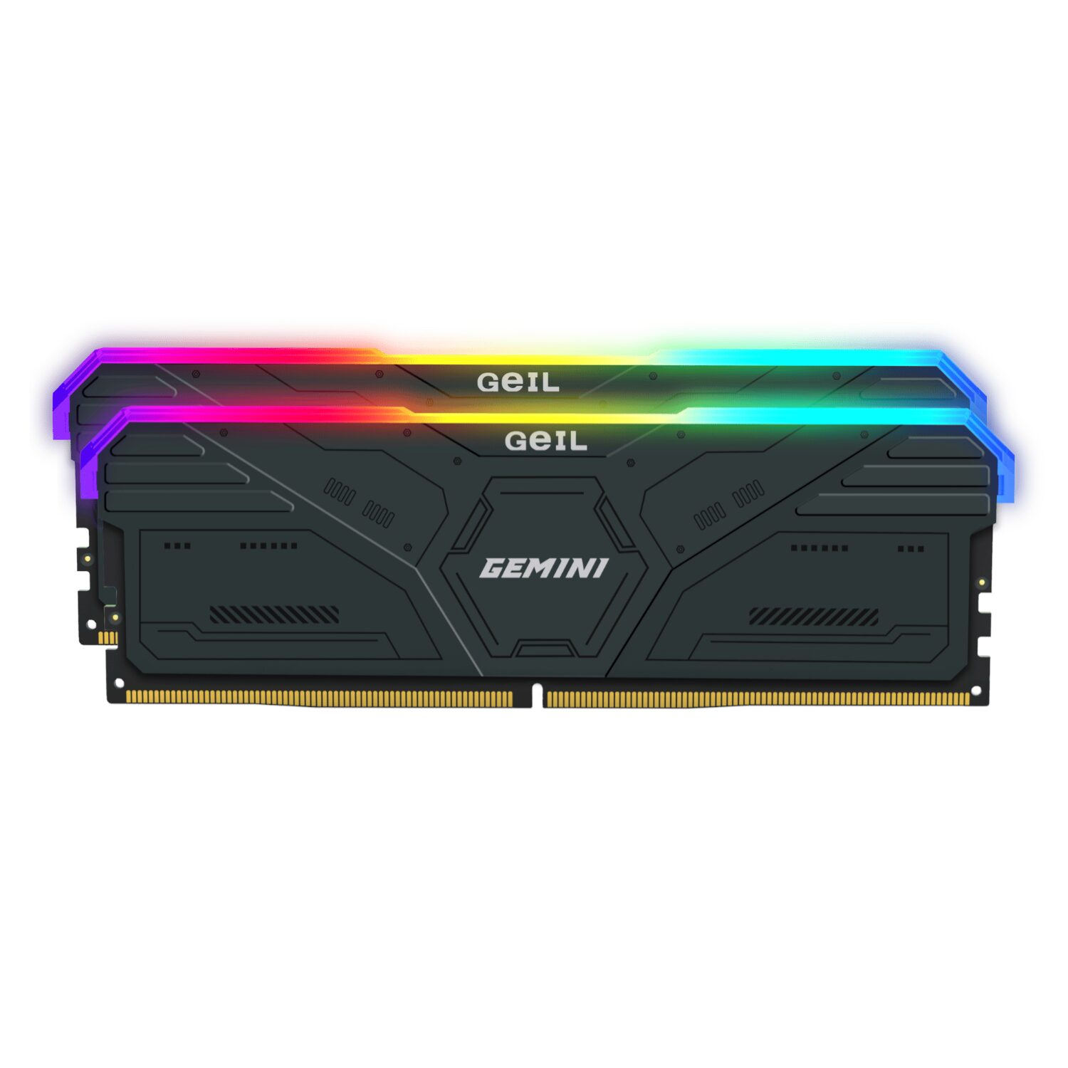 GAMSG532GB6000C36CDC_GeIL-Gemini-RGB-32GB-DDR5-6000MHz-Desktop-Gaming-Memory-Kit-2-x-16GB-–-Grey_wr_01 Geil Gemini RGB 32GB KIT(2X16GB) 6000MHz DDR5 Desktop Gaming Memory - Grey - Image 1