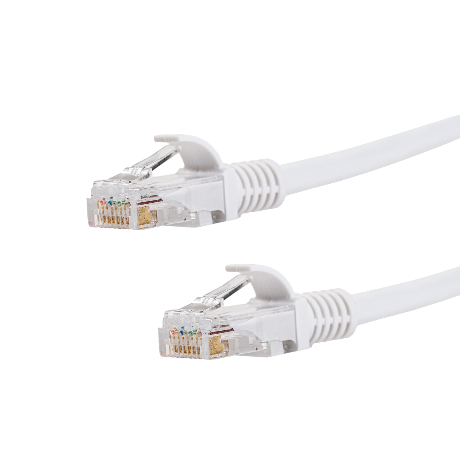 GCPCAT6002-WH_wr_01a Gizzu CAT6 0.2m Fly Lead White - Image 1