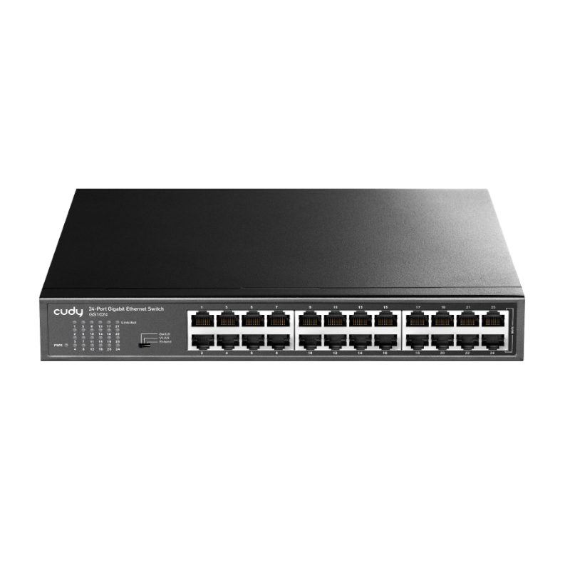 GS1024_wr_01 Cudy 24 Port Gigabit Unmanaged Metal Switch with VLAN/Extend functions - Rack Mount - Image 1