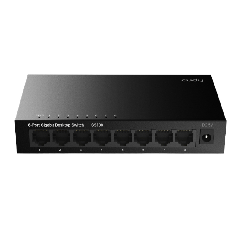 GS108_wr_01a Cudy 8-Port Gigabit Unmanaged Metal Desktop Switch - Image 1