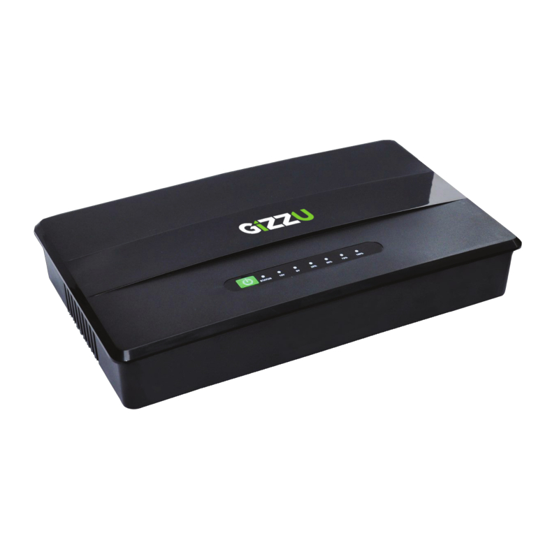 GU30WPRO_wr_01a Gizzu 30W 38Wh 10400mAh Mini DC UPS - Black - Image 1
