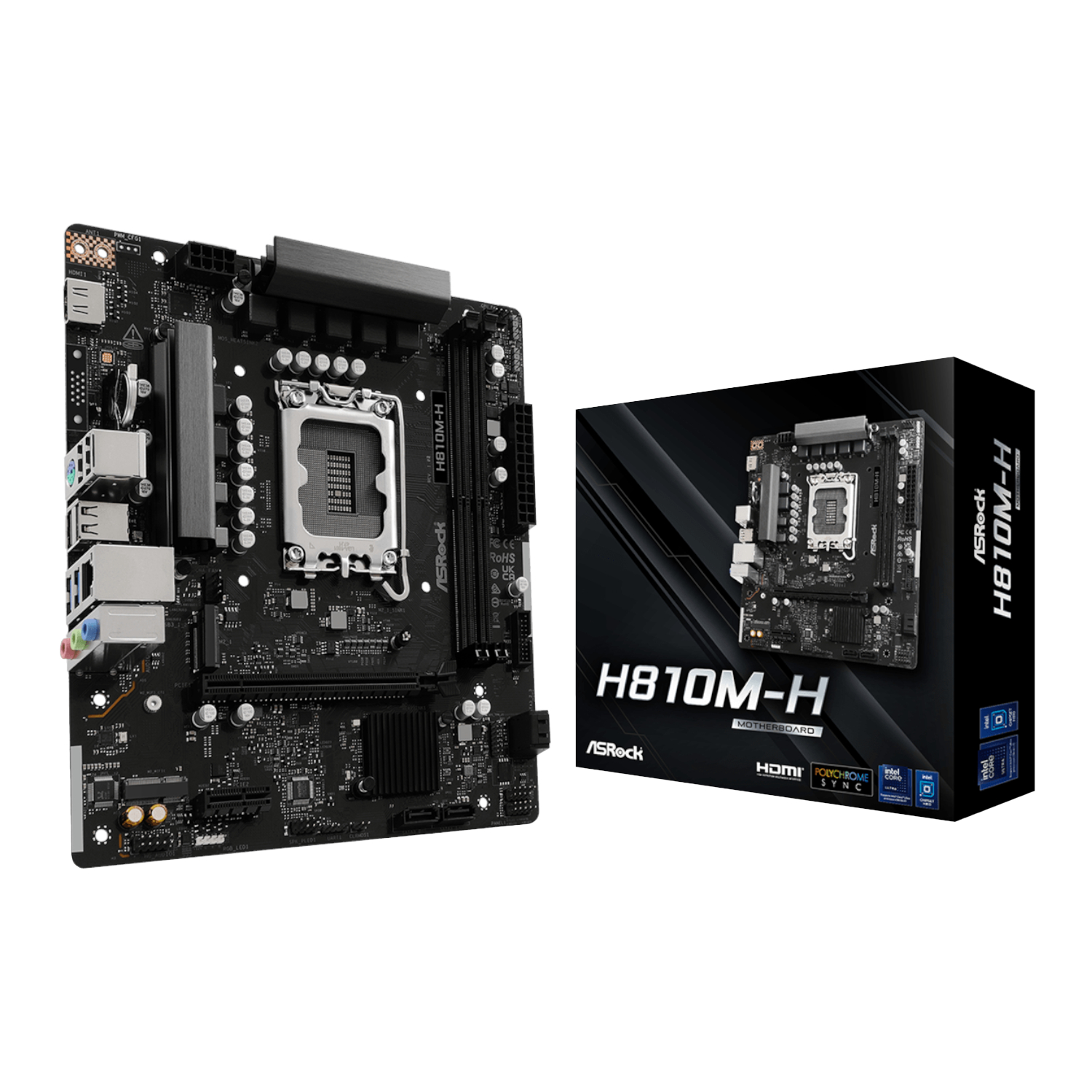 H810M-H_ASRock-H810M-H-Intel-LGA1851-Micro-ATX-Motherboard-Black_wr_01a ASROCK H810M-H LGA 1851 Intel Motherboard - Image 1