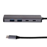 WINX CONNECT Essential 5-IN-1 Type-C Hub | 1X 4K60HZ HDMI | 2X USB3.0 |1X PD100W | 1X TYPE-C HUB