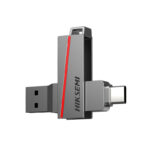 Hiksemi Dual-Slim 128GB USB3.2 + Type-C Flash Drive - Grey