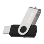 Hiksemi Rotary 64GB USB3 Flash Drive - Silver Black - Image 2