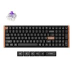 Keychron K4 HE 96% Magnetic Switch Hot-Swap Gateron Dbl-Rail Nebula Switch RGB Wireless Keyboard - Black (Wood + Al)