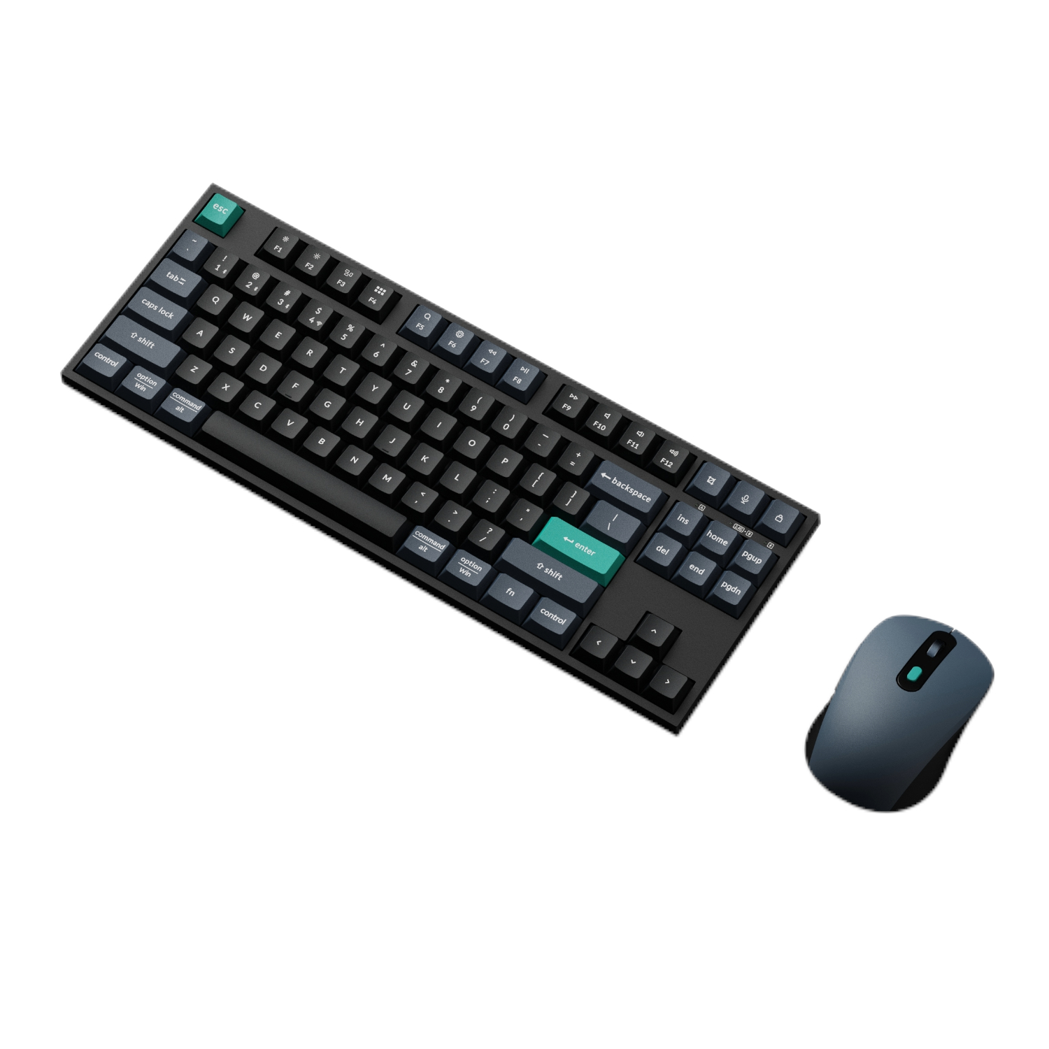 KCBD1_Keychron-B33-Wireless-Kbrd-Mse-Combo-wr_02 Keychron B33 80% TKL Keyboard and BM25 Mouse Wireless Combo - Black Green - Image 1
