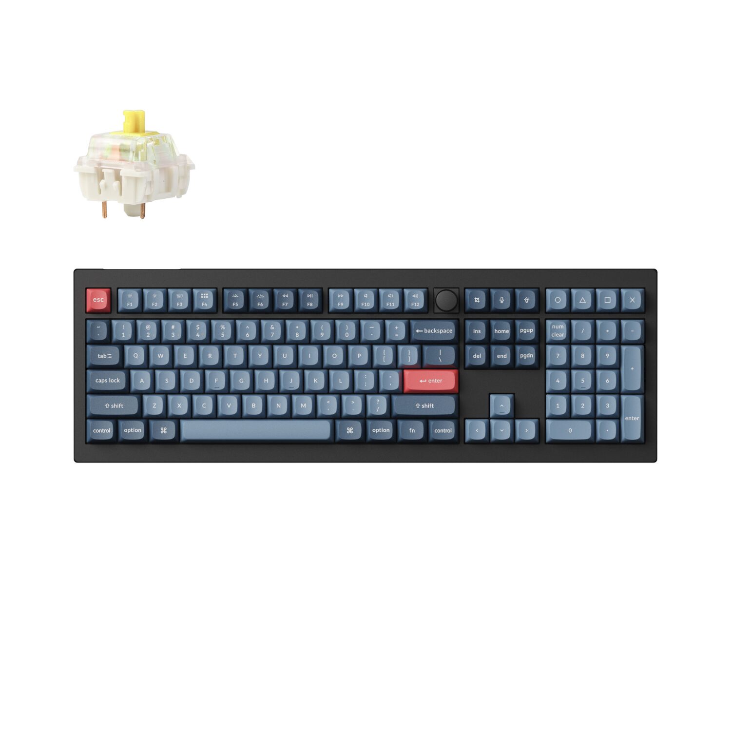 KEYCHRON-V6MAX-FULL-BAN-GATJUP-RGB-WL-KB-wr-01 Keychron V6 Max QMK/VIA 100% 1K Banana Switch Hot-Swap Gateron Jupiter RGB Wireless Custom Mechanical Keyboard - Image 1