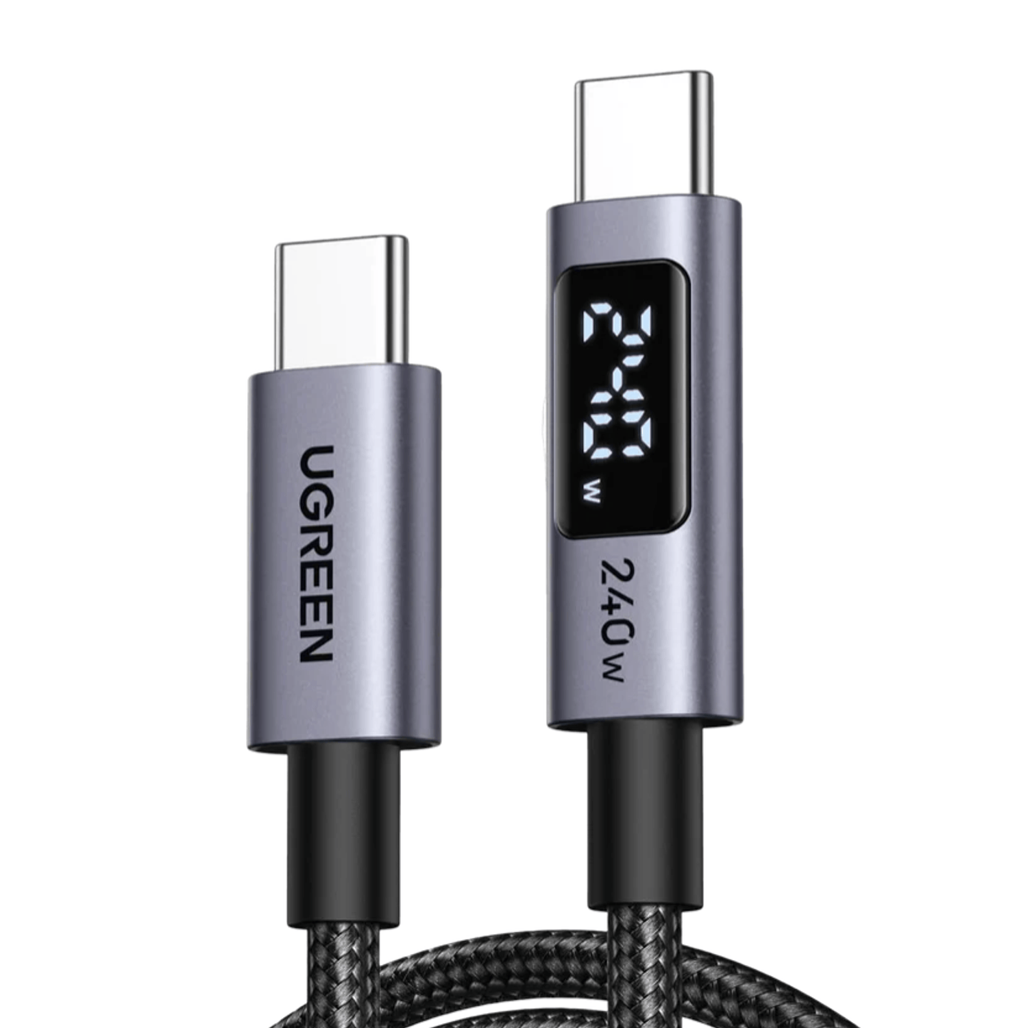 L530-65867_UGREEN_240W_USB_Type-C_Cable_with_LED_Di_wr_01 UGREEN USB-C to USB-C PD Fast Charging Cable 240W Max 2m - Image 1